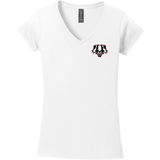 Scary Badgers Softstyle Ladies Fit V-Neck T-Shirt