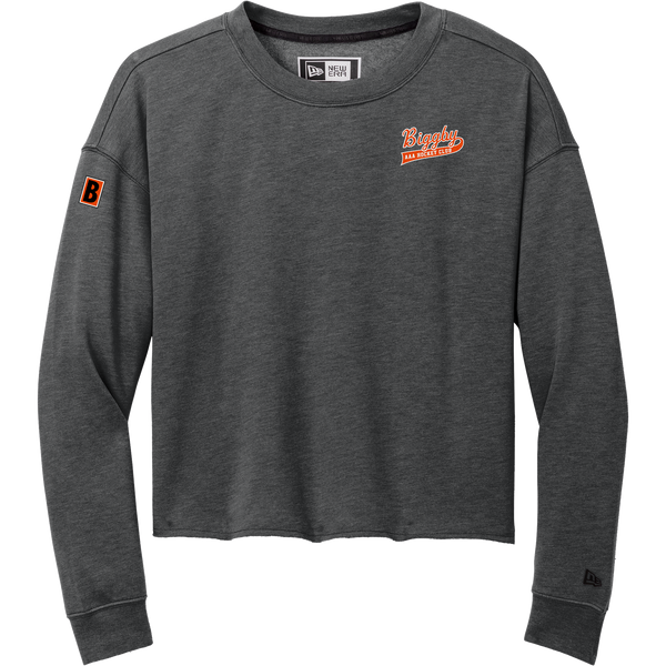 Biggby Coffee AAA New Era Ladies Tri-Blend Fleece Crop Crew