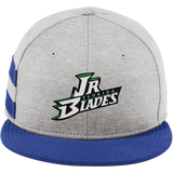 Junior Blades New Era Shadow Heather Striped Flat Bill Snapback Cap