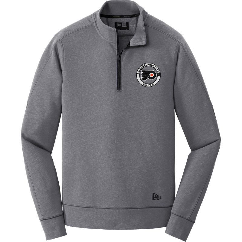 Philadelphia Flyers Elite New Era Tri-Blend Fleece 1/4-Zip Pullover