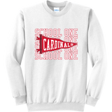 School One Elementary Adult Pennant Fleece Crewneck Sweatshirt
