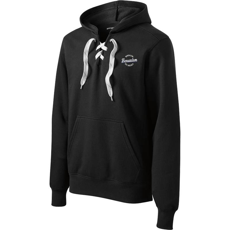 Bensalem Lace Up Pullover Hooded Sweatshirt