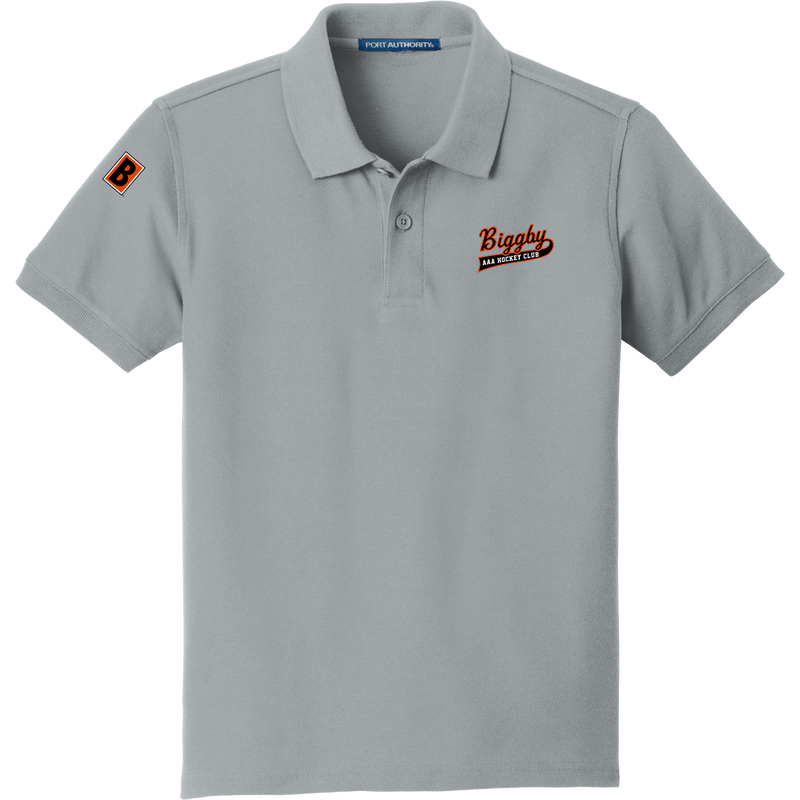 Biggby Coffee AAA Youth Core Classic Pique Polo